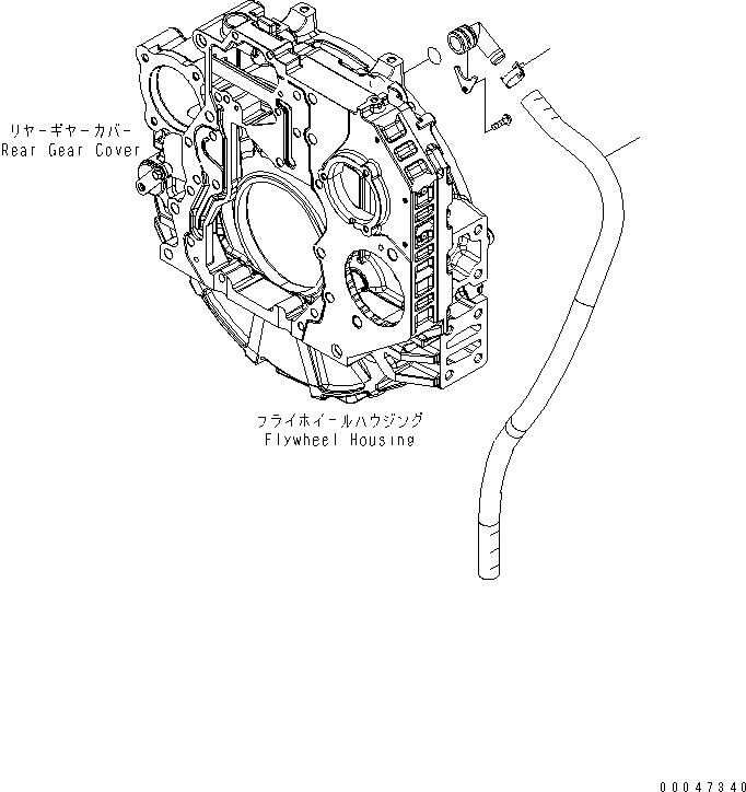 Схема запчастей Komatsu SAA6D107E-1D-W - ПАТРУБКИ САПУНА(№7-) ДВИГАТЕЛЬ