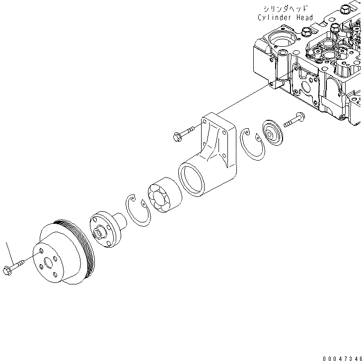 Схема запчастей Komatsu SAA6D107E-1D-W - ВЕНТИЛЯТОР ОХЛАЖДЕНИЯ ПРИВОДН. ШКИВ КРЕПЛЕНИЕ(№7-) ДВИГАТЕЛЬ