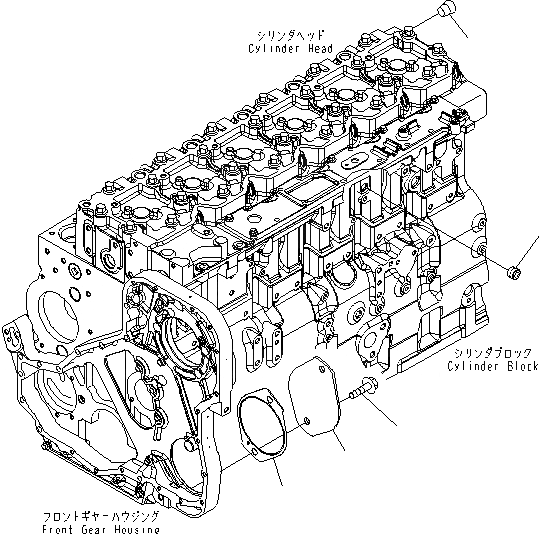 Схема запчастей Komatsu SAA6D114E-3A-WT - КРЫШКА ПЕРЕДН. ЗУБЧАТОЙ ПЕРЕДАЧИ ДВИГАТЕЛЬ