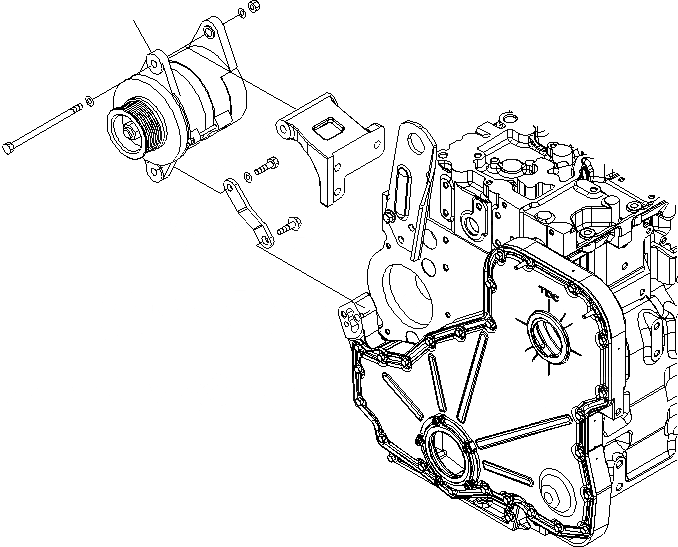 Схема запчастей Komatsu SAA6D114E-3A-WT - ГЕНЕРАТОР (A) ДВИГАТЕЛЬ