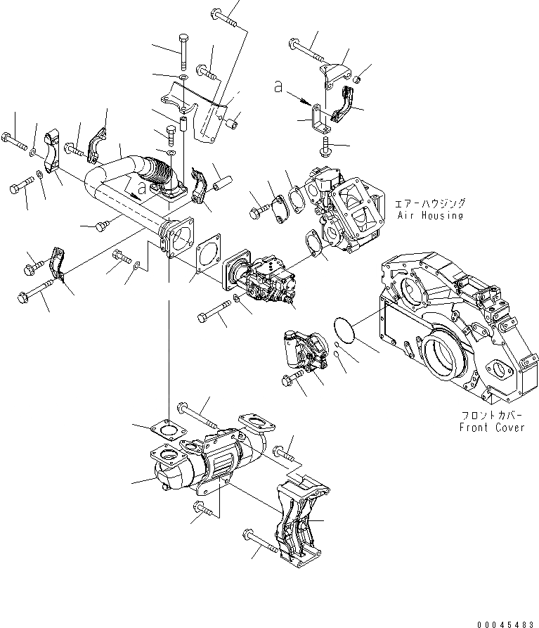 Схема запчастей Komatsu SAA6D125E-5A-02 - ВЫПУСКН. GAS RECIRCULATION (/) (EGR КЛАПАН И ОХЛАДИТЕЛЬ КРЕПЛЕНИЕ)(№-) ДВИГАТЕЛЬ