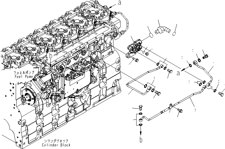 Схема запчастей Komatsu SAA6D114E-3B-WT - ТОПЛИВОПРОВОД.(№8-) ДВИГАТЕЛЬ
