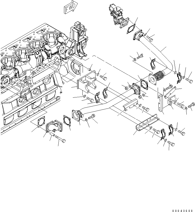 Схема запчастей Komatsu SAA6D170E-5C-01 - ВЫПУСКН. GAS RE-CIRCULATION (/) (EGR BYPASS ТРУБЫ) (ДВОЙН. КЛАПАН СПЕЦ-Я.)(№7-) ДВИГАТЕЛЬ