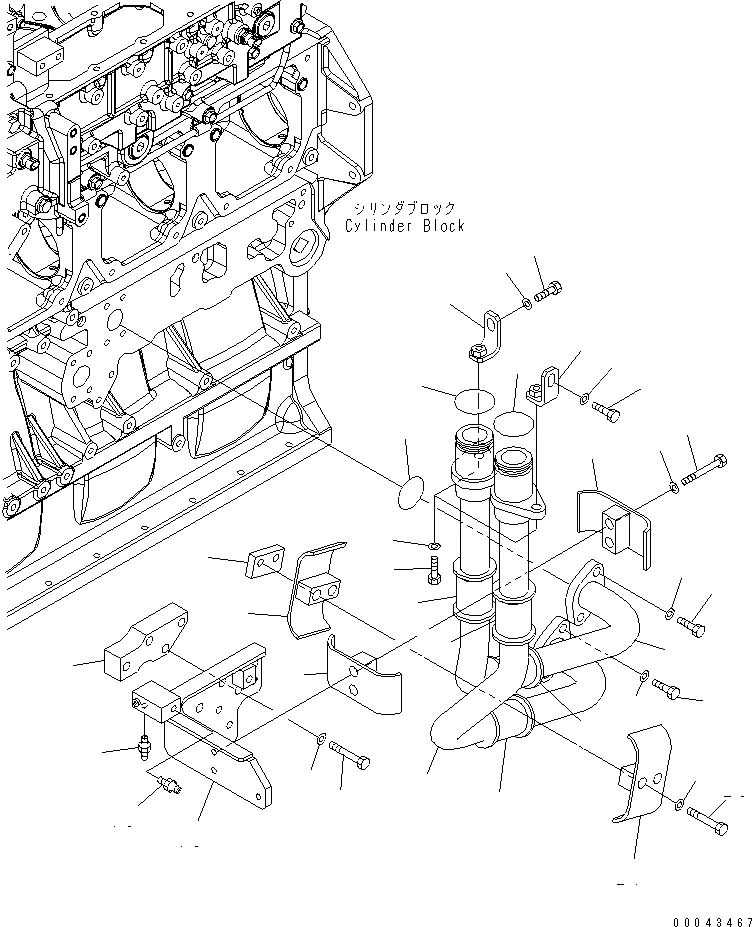 Схема запчастей Komatsu SAA6D170E-5C-01 - МАСЛ. ФИЛЬТР ТРУБЫ(№7-) ДВИГАТЕЛЬ