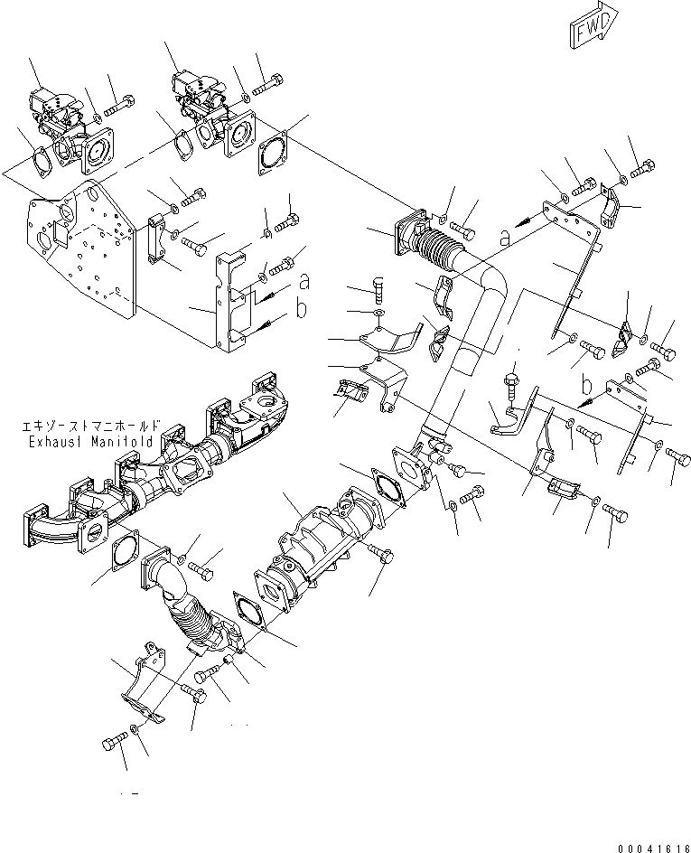 Схема запчастей Komatsu SAA6D140E-5G-02 - ВЫПУСКН. GAS RECIRCULATION КЛАПАН (/7) (EGR ОХЛАДИТЕЛЬ И КЛАПАН КРЕПЛЕНИЕ)(№-7) ДВИГАТЕЛЬ