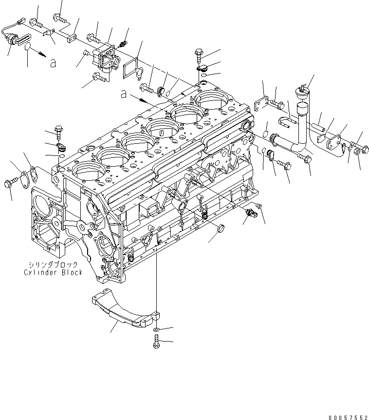 Схема запчастей Komatsu SAA6D140E-5G-02 - ЭЛЕМЕНТЫ БЛОКА ЦИЛИНДРОВ (МАСЛ. ДАТЧИК И С ПОДОГРЕВАТЕЛЬ ХЛАДАГЕНТА)(№78-) ДВИГАТЕЛЬ
