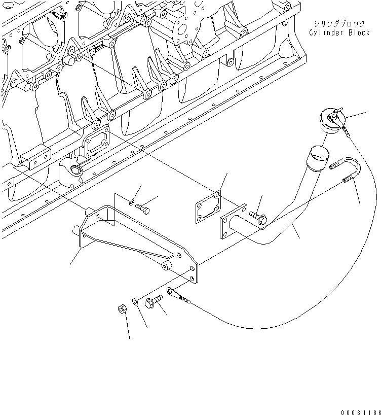 Схема запчастей Komatsu SAA6D170E-5D-01 - МАСЛОНАЛИВНОЙ ПАТРУБОК (БЕЗ VEHICLE HEALTH СИСТЕМА МОНИТОРА)(№-) ДВИГАТЕЛЬ