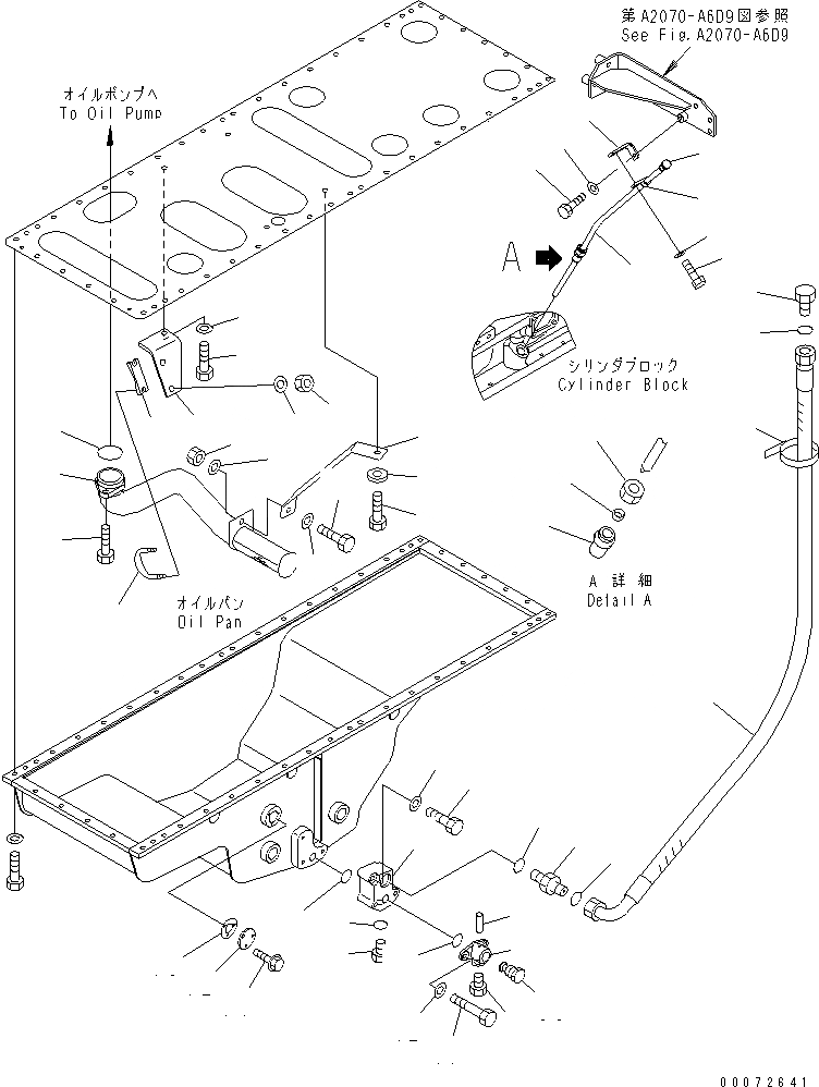 Схема запчастей Komatsu SAA6D170E-5D-01 - МАСЛЯНЫЙ ЩУП И ВСАСЫВАЮЩИЙ ПАТРУБОК (БЕЗ VEHICLE HEALTH СИСТЕМА МОНИТОРА) (ХОЛОДН. МЕСТН. (A) S.)(PRE-LUB S.)(№79-) ДВИГАТЕЛЬ