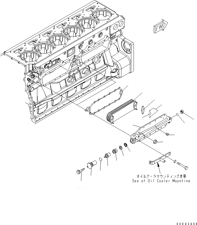 Схема запчастей Komatsu SAA6D170E-5D-01 - МАСЛООХЛАДИТЕЛЬ ДВИГАТЕЛЬ
