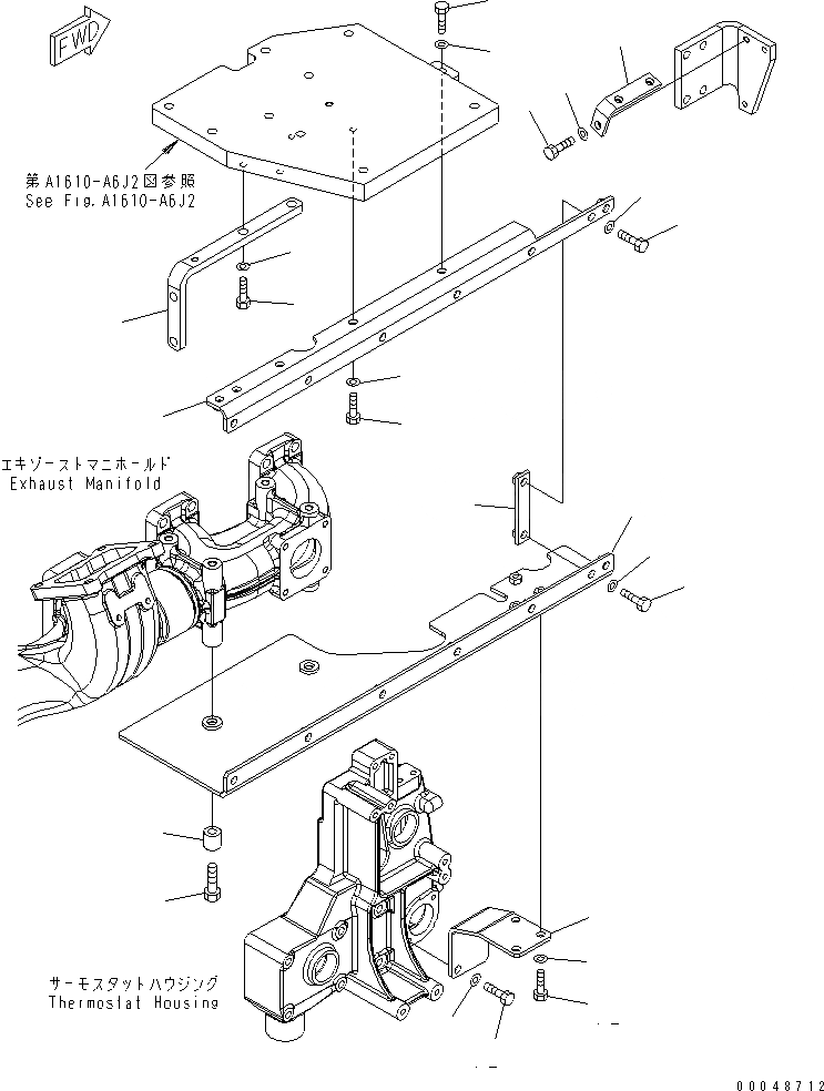 Схема запчастей Komatsu SAA6D170E-5D-01 - ТЕРМОЗАЩИТА КОРПУС(№-) ДВИГАТЕЛЬ