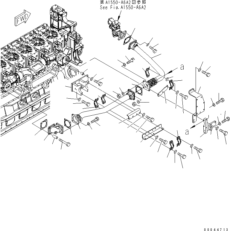 Схема запчастей Komatsu SAA6D170E-5B-02 - ВЫПУСКН. GAS RE-CIRCULATION (/) (EGR BYPASS ТРУБЫ) (ДВОЙН. КЛАПАН СПЕЦ-Я.)(№7-) ДВИГАТЕЛЬ