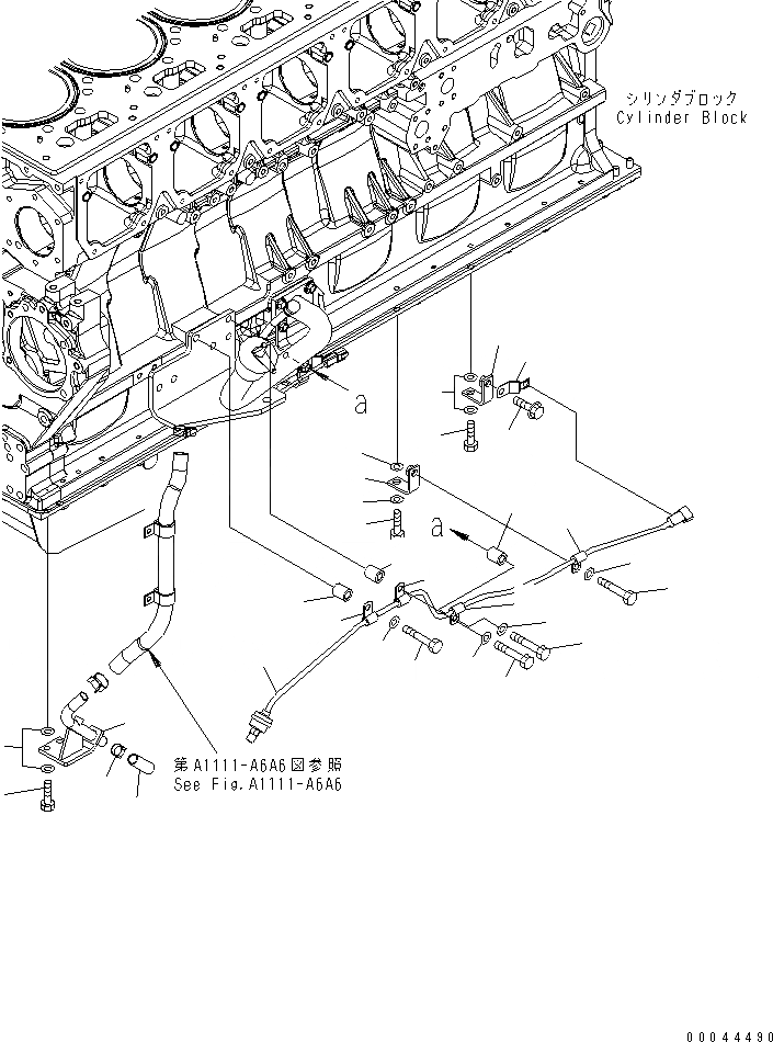 Схема запчастей Komatsu SAA6D170E-5B-02 - ЭЛЕМЕНТЫ БЛОКА ЦИЛИНДРОВ (/) (ДАТЧИК ПРОРЫВА ГАЗОВ)(№7-) ДВИГАТЕЛЬ