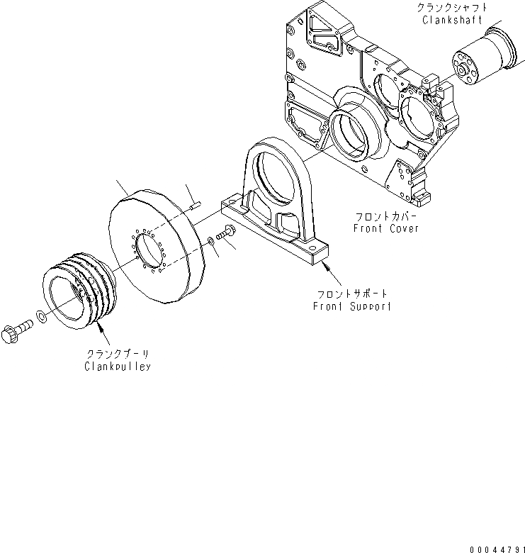 Схема запчастей Komatsu SAA6D170E-5B-02 - ДЕМПФЕР(№7-) ДВИГАТЕЛЬ