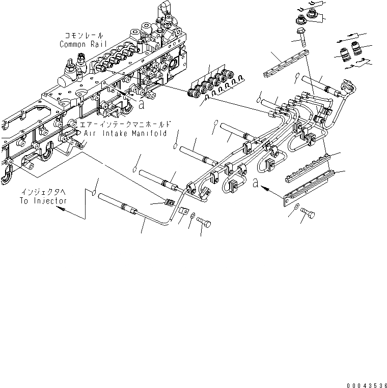 Схема запчастей Komatsu SAA6D170E-5B-02 - ТОПЛ. НАСОС ТРУБЫ ДВИГАТЕЛЬ
