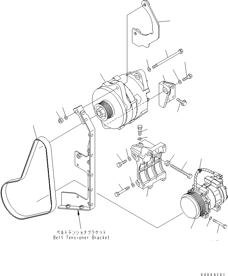 Схема запчастей Komatsu SAA6D170E-5B-02 - ГЕНЕРАТОР (A) И FREON КОМПРЕССОР(№7-) ДВИГАТЕЛЬ