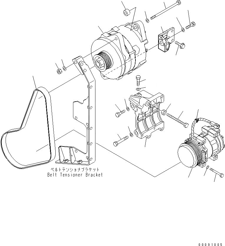Схема запчастей Komatsu SAA6D170E-5B-02 - ГЕНЕРАТОР (9A) И FREON КОМПРЕССОР (ЕС SAFTY REGULATION)(№7-) ДВИГАТЕЛЬ