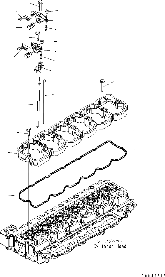 Схема запчастей Komatsu SAA6D107E-1E-W - КОРОМЫСЛО(№-) ДВИГАТЕЛЬ