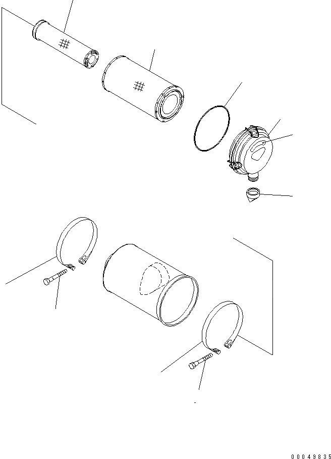 Схема запчастей Komatsu SAA6D107E-1G-W - ВОЗДУХООЧИСТИТЕЛЬ(№978-) ДВИГАТЕЛЬ
