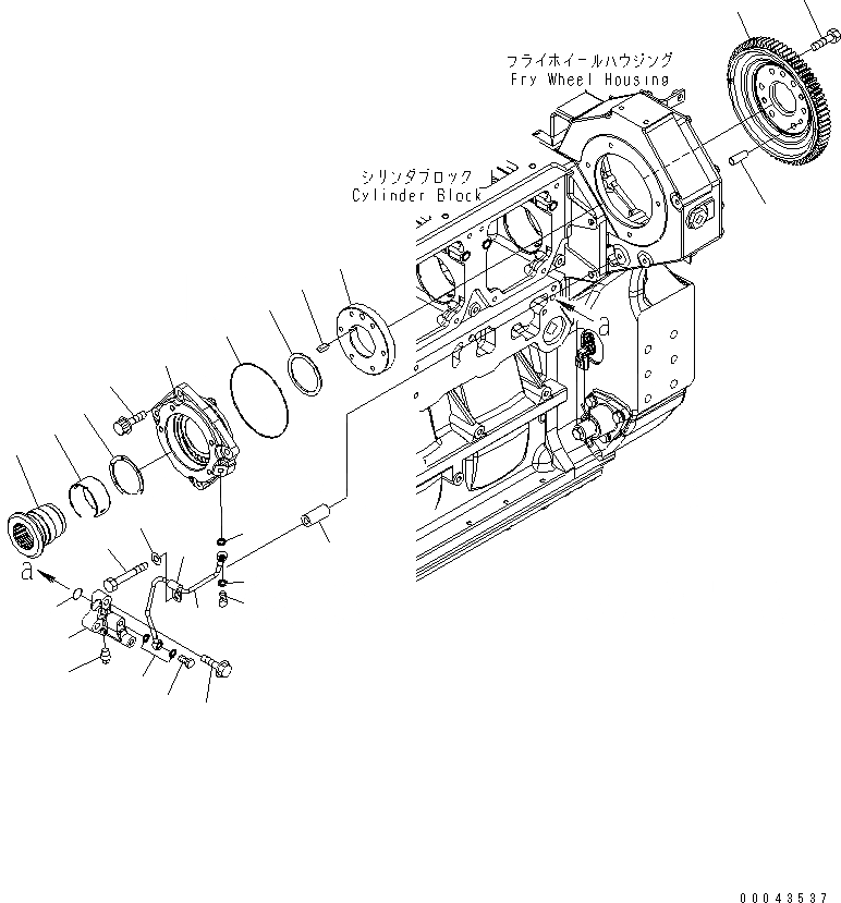 Схема запчастей Komatsu SAA6D170E-5B-R2 - ПРИВОД ТОПЛ. НАСОСА ДВИГАТЕЛЬ
