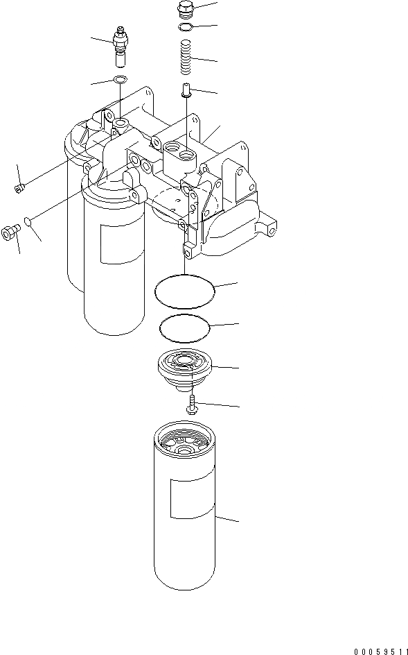 Схема запчастей Komatsu SAA6D170E-5B-R2 - МАСЛ. ФИЛЬТР (ДЛЯ ШАССИ КРЕПЛЕНИЕ)(№-) ДВИГАТЕЛЬ