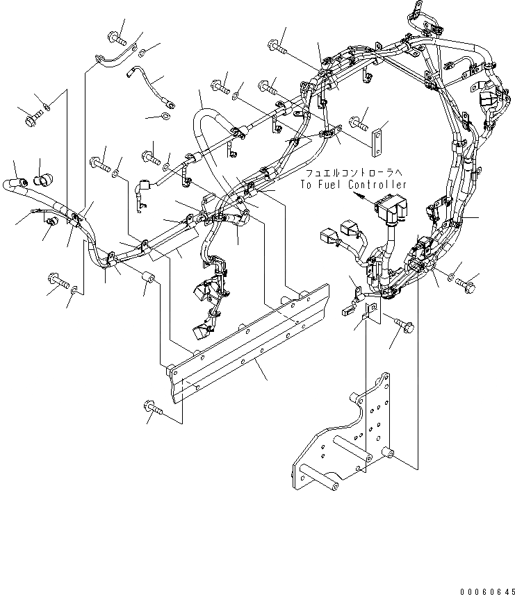 Схема запчастей Komatsu SAA6D140E-5FR-03 - ЭЛЕКТР. ЭЛЕКТРОПРОВОДКА (/)(№-) ДВИГАТЕЛЬ