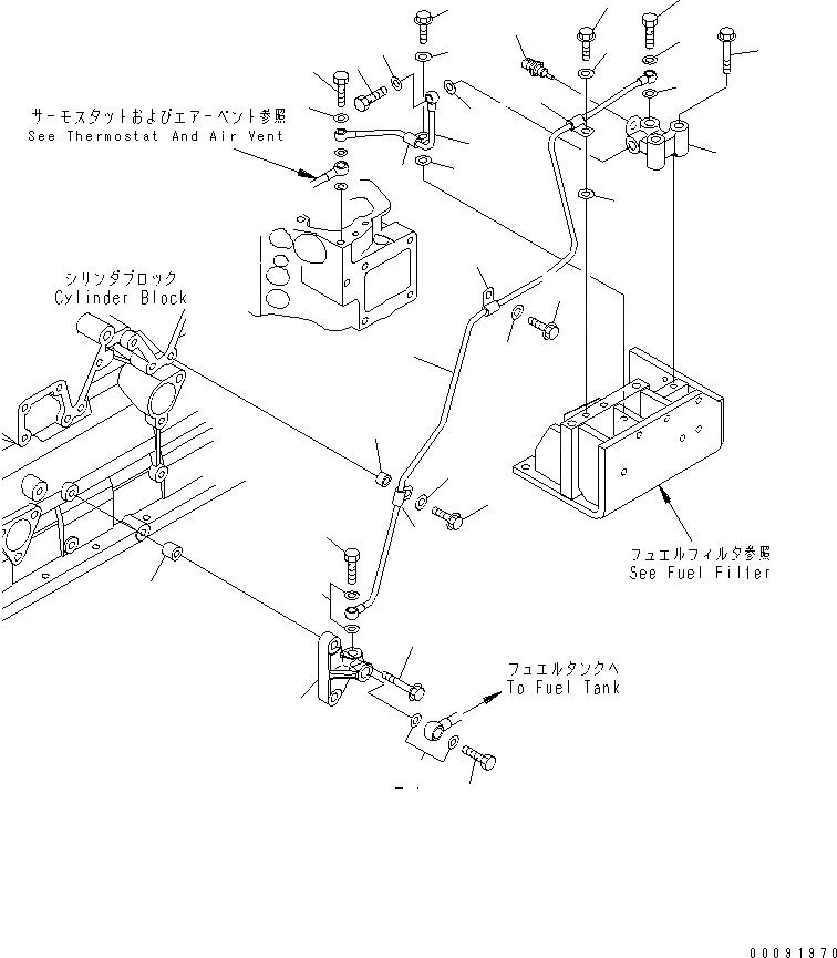 Схема запчастей Komatsu SAA6D140E-5FR-W - ВОЗВРАТ ТОПЛИВА(№8-) ДВИГАТЕЛЬ