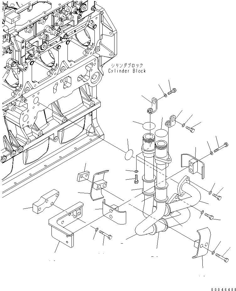 Схема запчастей Komatsu SAA6D170E-5AR-W - МАСЛ. ФИЛЬТР ТРУБЫ(№-) ДВИГАТЕЛЬ