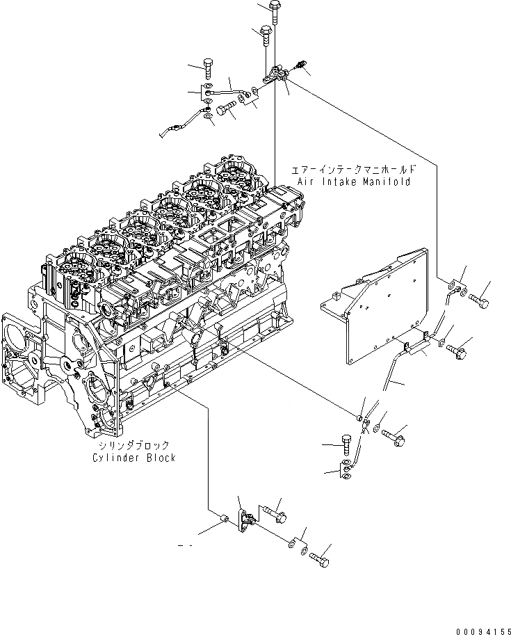 Схема запчастей Komatsu SAA6D140E-5BR-W - ВОЗВРАТ ТОПЛИВА(№8-) ДВИГАТЕЛЬ