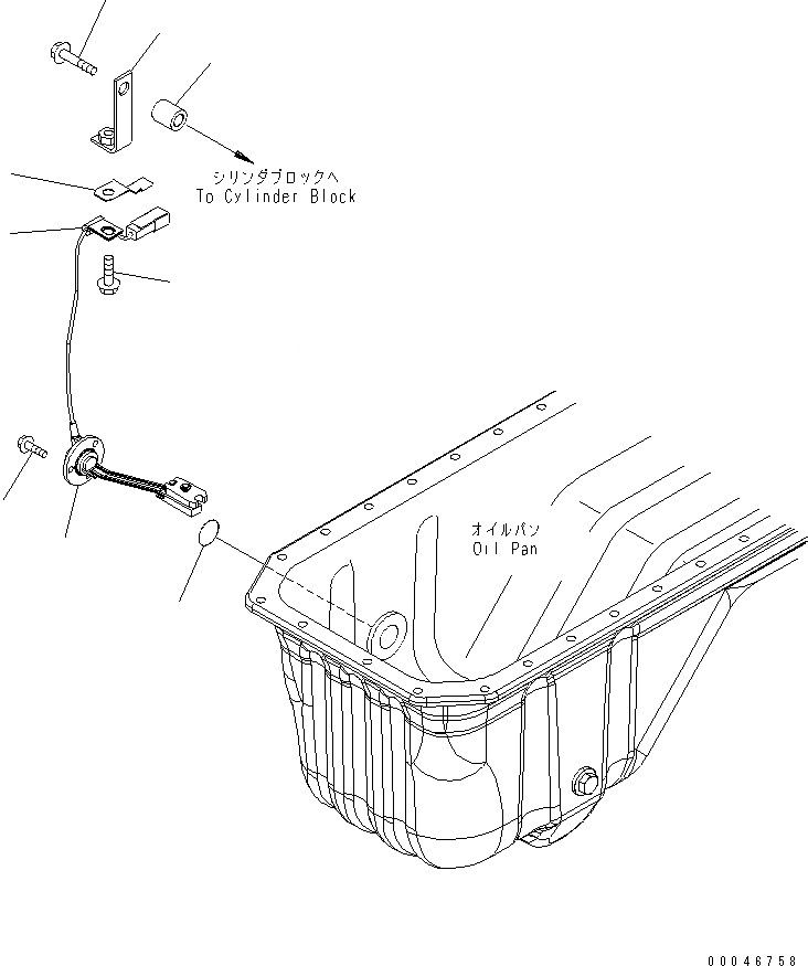 Схема запчастей Komatsu SAA6D107E-1B - ДАТЧИК УР-НЯ МАСЛА ДВИГАТЕЛЬ