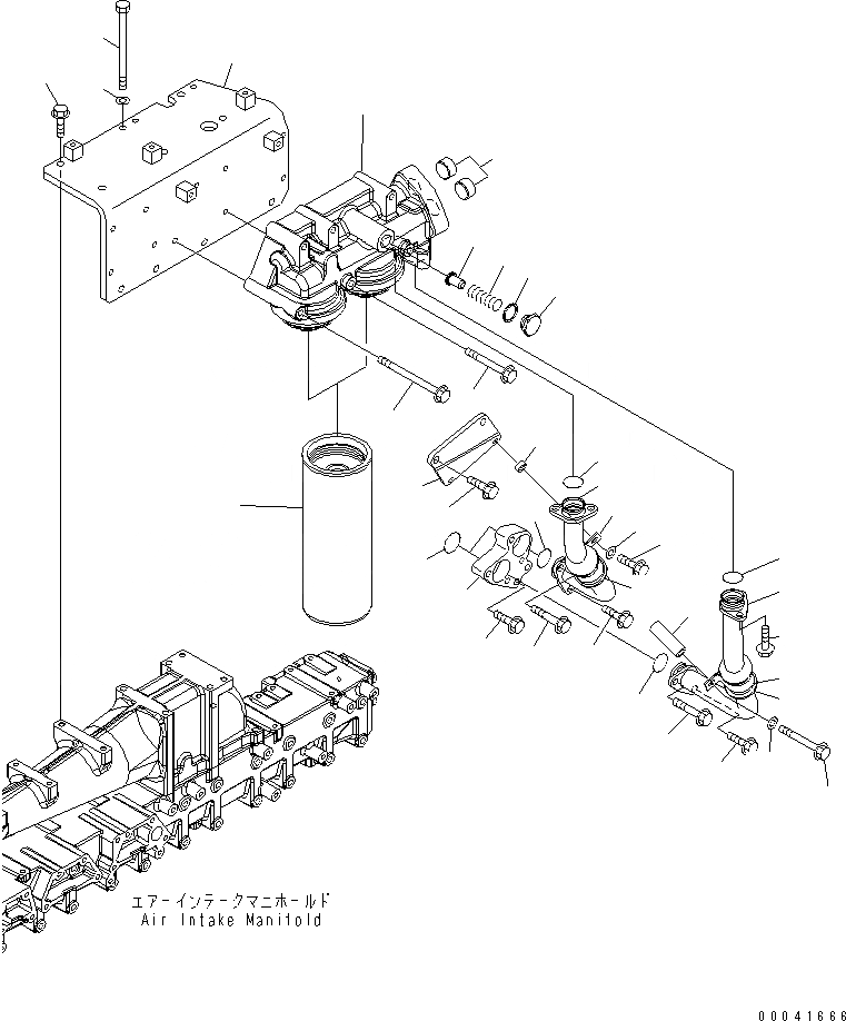 Схема запчастей Komatsu SAA6D140E-5GR-W - МАСЛ. ФИЛЬТР И ТРУБЫ(№-) ДВИГАТЕЛЬ