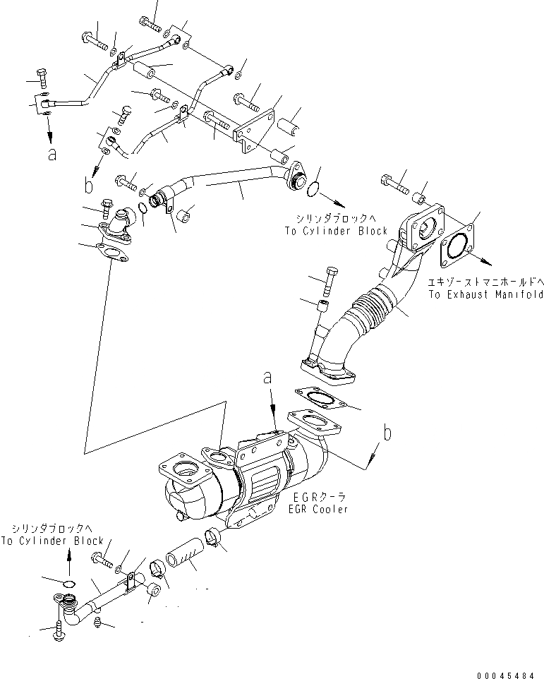 Схема запчастей Komatsu SAA6D125E-5F-02 - ВЫПУСКН. GAS RECIRCULATION (/) (EGR ЛИНИЯ ОХЛАЖДЕНИЯ И ВОЗДУШН. ВЕНТИЛЯЦИЯ)(№-) ДВИГАТЕЛЬ