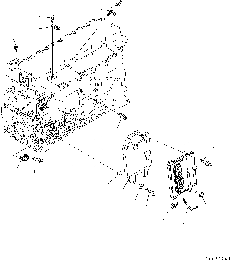 Схема запчастей Komatsu SAA6D107E-1E-W1 - ТОПЛИВН. ВПРЫСК КОНТРОЛЛЕР КОМПОНЕНТЫ(№-) ДВИГАТЕЛЬ
