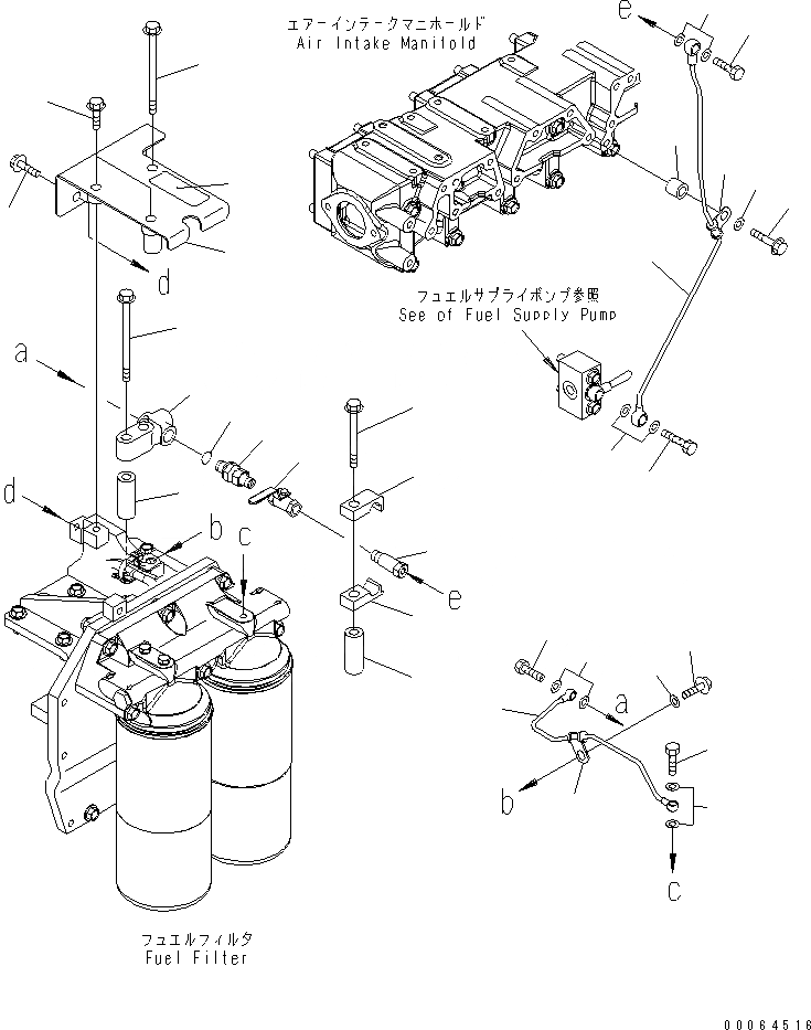 Схема запчастей Komatsu SAA6D140E-5CR-W - ТОПЛИВН. ВОЗДУШН. ВЕНТИЛЯЦИЯ(№-) ДВИГАТЕЛЬ