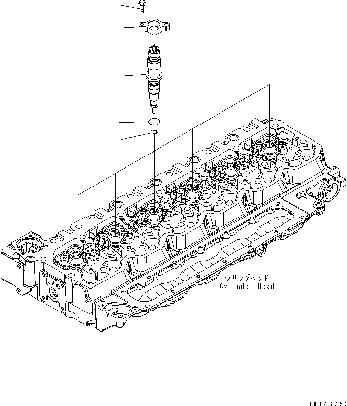 Схема запчастей Komatsu SAA6D107E-1H-W - ВПРЫСК ДВИГАТЕЛЬ