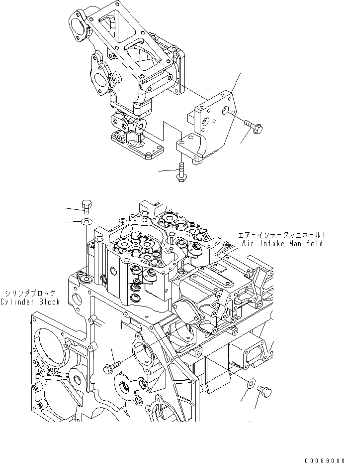 Схема запчастей Komatsu SAA6D140E-5AR-W - ВОДН. ЛИНИЯ ЗАГЛУШКА (БЕЗ АНТИКОРРОЗ. ЭЛЕМЕНТА)(№-) ДВИГАТЕЛЬ