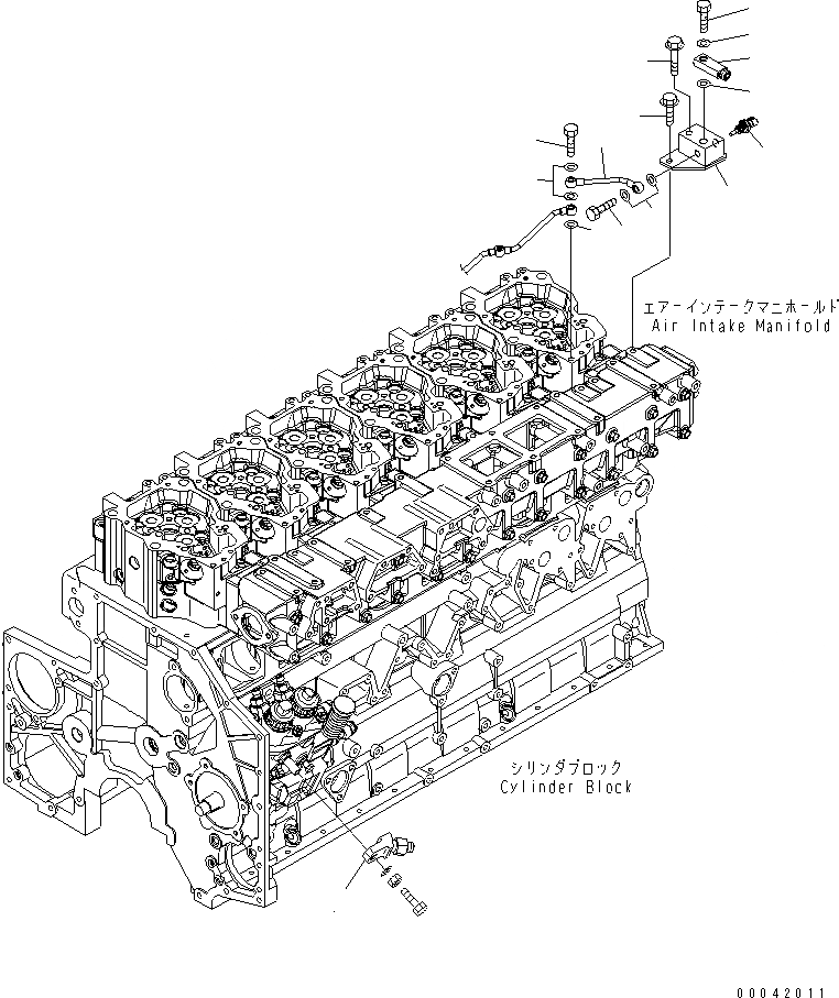 Схема запчастей Komatsu SAA6D140E-5ER-W - ВОЗВРАТ ТОПЛИВА(№-) ДВИГАТЕЛЬ