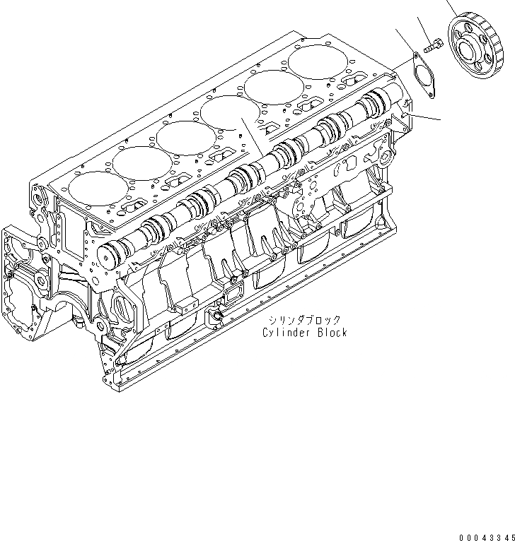 Схема запчастей Komatsu SAA6D170E-5DR-W - РАСПРЕДВАЛ ДВИГАТЕЛЬ
