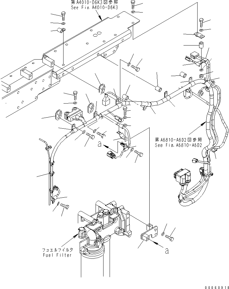 Схема запчастей Komatsu SAA6D170E-5DR-W - КАБЕЛЬ СУППОРТ (/) ДВИГАТЕЛЬ ЭЛЕКТРОПРОВОДКА(№7-) ДВИГАТЕЛЬ