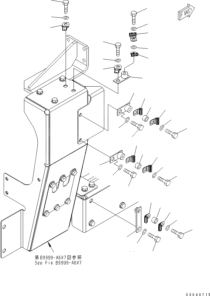 Схема запчастей Komatsu SAA6D170E-5DR-W - ДАТЧИК ТЕМПЕР. ВЫХЛ. ГАЗОВ КРЕПЛЕНИЕ (PM-CLINIC СПЕЦ-Я.)(№7-) ДВИГАТЕЛЬ