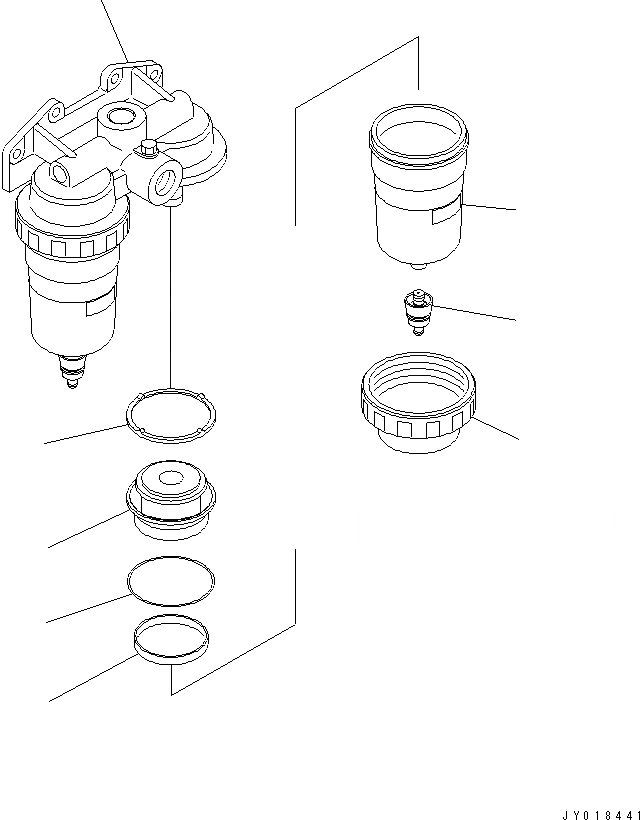 Схема запчастей Komatsu SAA6D170E-5DR-W - ВОДООТДЕЛИТЕЛЬ ДВИГАТЕЛЬ