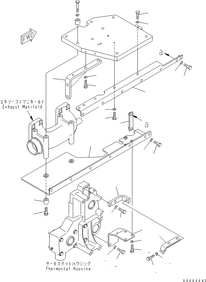 Схема запчастей Komatsu SAA6D170E-5DR-W - ШАССИ КОМПОНЕНТЫ(№7-) ДВИГАТЕЛЬ