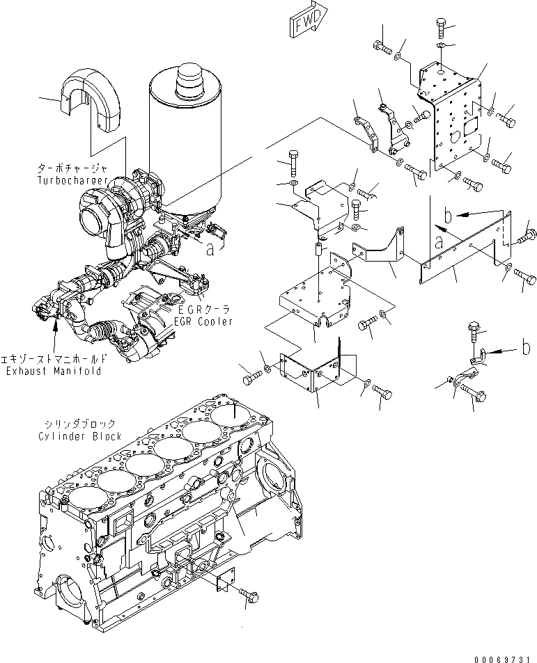 Схема запчастей Komatsu SAA6D125E-5CR-W - ТЕРМОЗАЩИТА ДВИГАТЕЛЬ