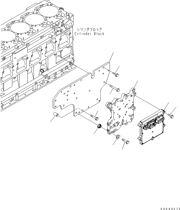Схема запчастей Komatsu SAA6D125E-5CR-W - УПРАВЛЕНИЕ ПОДАЧ. ТОПЛИВА ДВИГАТЕЛЬ