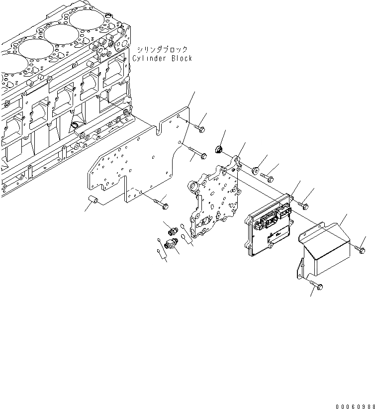 Схема запчастей Komatsu SAA6D125E-5BR-W - УПРАВЛЕНИЕ ПОДАЧ. ТОПЛИВА ДВИГАТЕЛЬ