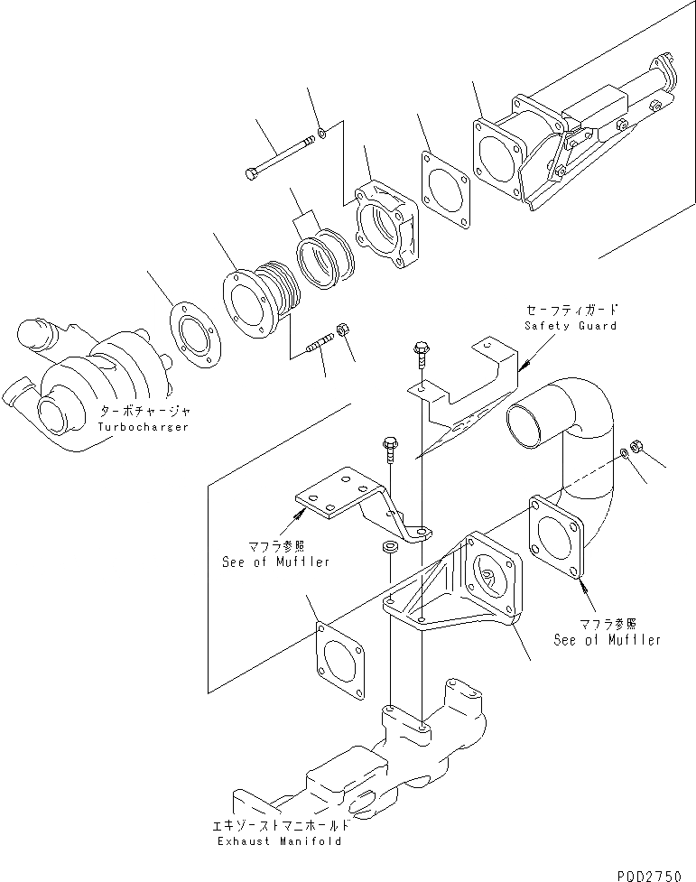Схема запчастей Komatsu SAA6D95LE-1C-LT - ГОРНЫЙ ТОРМОЗ(№87-9) ДВИГАТЕЛЬ