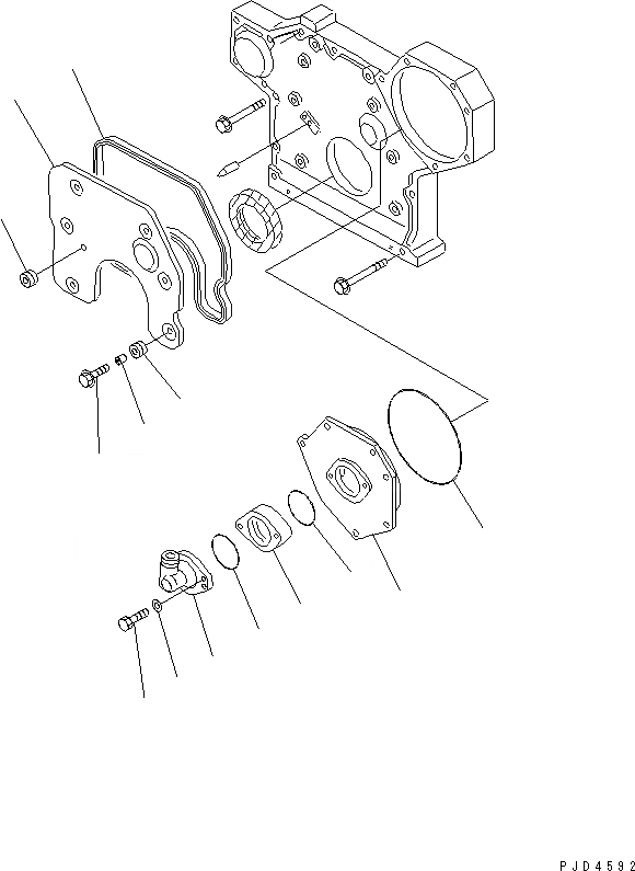 Схема запчастей Komatsu SAA6D95LE-1C-LT - ПЕРЕДН. COVER¤ ДРУГОЕ(№7-) ДВИГАТЕЛЬ