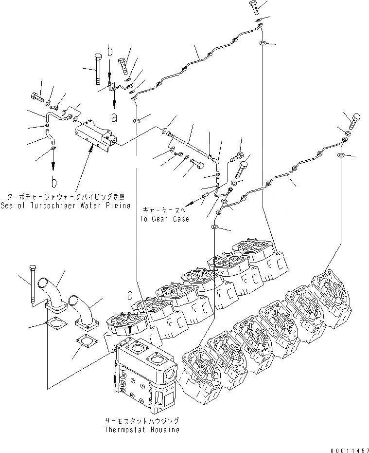 Схема запчастей Komatsu SDA12V140E-1D-D - ВОЗДУШН. ВЕНТИЛЯЦИЯ ДВИГАТЕЛЬ