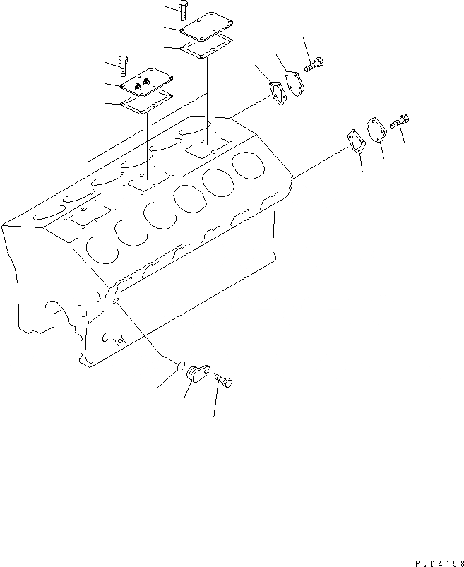 Схема запчастей Komatsu SDA12V140-1B-A - БЛОК ЦИЛИНДРОВ COVER(№797-88) ДВИГАТЕЛЬ