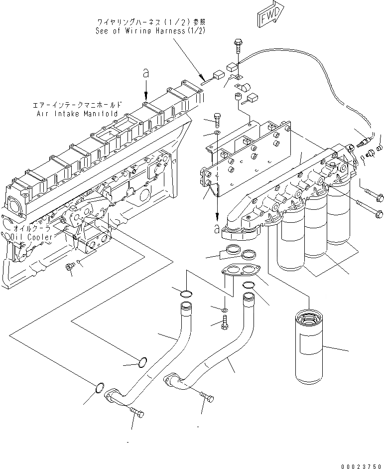 Схема запчастей Komatsu SDA12V140E-1D-A - МАСЛ. ФИЛЬТР(№7-) ДВИГАТЕЛЬ
