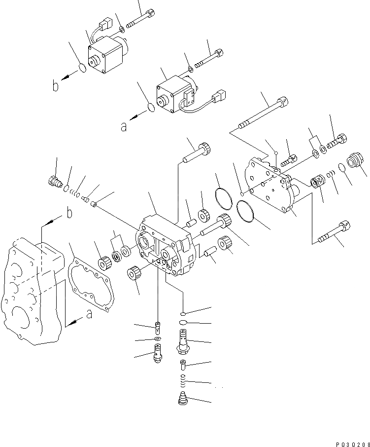 Схема запчастей Komatsu SDA12V140E-1D-A - ТОПЛ. НАСОС (GOV.) (ЛЕВ.) (/) (ДЛЯ ОГРАНИЧЕНИЯ ПО ВЫБРОСУ ЕВРОП. И EC) (ВНУТР. ЧАСТИ)(№-) ДВИГАТЕЛЬ